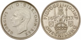 Great Britain. Matte Proof Scottish Shilling, 1937. NGC PF65