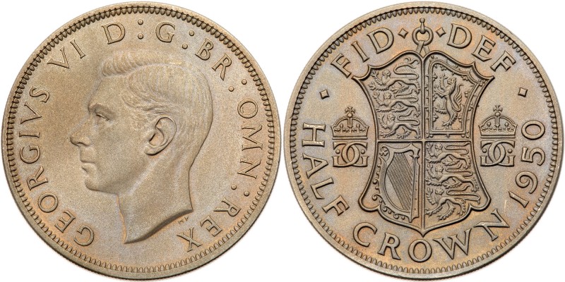 Great Britain. Matte Proof Halfcrown, 1950. ESC-798c; KM-879. George VI. Nickel....