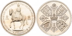 Great Britain. Frosted Proof Crown, 1953
