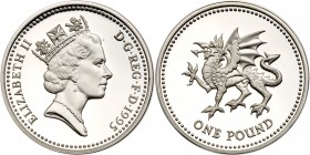 Great Britain. Piedfort Pound, 1995. PF