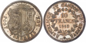 Switzerland: Geneva. 10 Francs, 1848. PCGS MS65