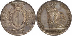 Switzerland: Luzern. 4 Franken, 1814. NGC AU58