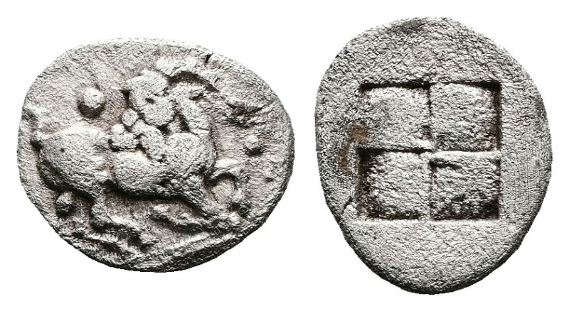 Thraco-Macedonian Tribes. The Mygdones or Krestones, circa 480-470 BC. AR Diobol...