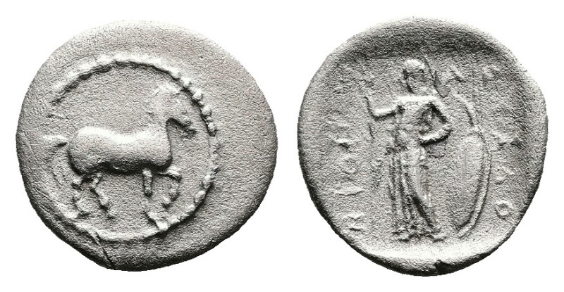 Thessaly. Pharkadon, circa 420-400 BC. AR Obol (Silver, 12.5 mm, 0.76 g). Horse ...