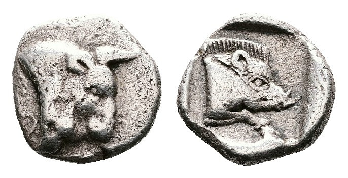 Phokis. Phokian League. Federal coinage, circa 450 BC. AR Obol (Silver, 9 mm, 0....