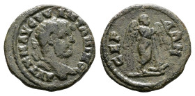 Thrace. Serdica, Caracalla, AD 198-217. AE (Bronze, 18.4 mm, 3.09 g.). ΑΥΤ Κ Μ ΑΥΡ CΕΥ ΑΝΤΩΝΕΙΝΟC, laureate and bearded head of Caracalla to right. Re...
