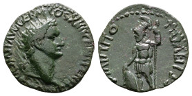 Thrace. Philippopolis. Domitian, AD 81-96. Struck 88-89. AE (Bronze, 23 mm, 5.14 g.). IMP CAES DOMIT AVG GERM - COS XIIII CENS PER P P, radiate head o...