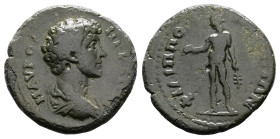 Thrace. Philippopolis. Marcus Aurelius, as Caesar, AD 138-161. AE (Bronze, 24.9 mm, 8.56 g.). Μ ΑΥΡΗΛΙΟϹ ΟΥΗΡΟϹ ΚΑΙϹΑΡ, bare head of Marcus Aurelius t...