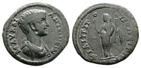 Thrace. Philippopolis. Caracalla, AD 198-217. AE (Bronze, 24.6 mm, 6.43 g.). M AV KAI ANTΩNEINO, bare-headed, draped and cuirassed bust of young Carac...