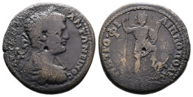 Thrace. Philippopolis. Caracalla, AD 198-217. AE (Bronze, 30 mm, 18.46 g.). Struck 209-210. AVT K M AVPH ANTΩNINOC, laureate, draped and cuirassed bus...