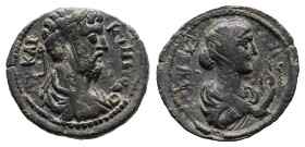 Commodus, AD 177-192. Elaea, Aeolis. Bronze (19 mm, 3.07 g.). AYT KAI KOMMOΔOC, laureate, draped and cuirassed bust of Commodus to right. Rev. EΛAITΩN...