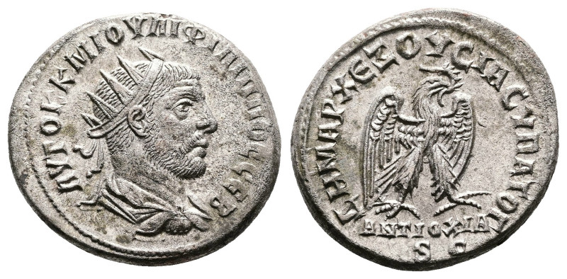 Philip I, AD 247. Antioch, Silver Tetradrachm (25 mm, 11.86 g.). AYTOK K M IOYΛI...