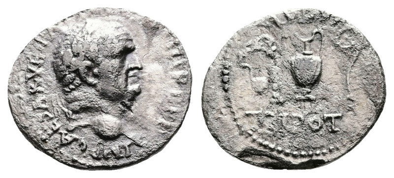 Vespasian, AD 72-73. Rome. Silver Denarius. (18 mm, 2.07 g.). IMP CAES VESP AVG ...