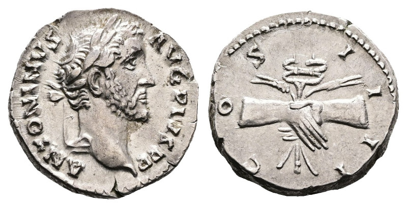Antoninus Pius, AD 138-161. Rome. Silver Denarius (17 mm, 3.77 g.). ANTONINVS AV...