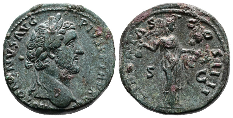 Antoninus Pius, AD 153-154. Rome. Bronze Sestertius ( 30 mm, 31.49 g.). ANTONINV...