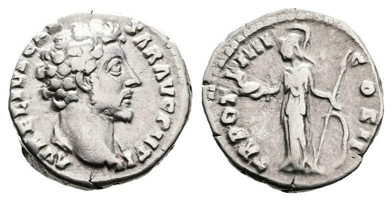 Marcus Aurelius, as Caesar, AD 154-155. Rome. Silver Denarius (17 mm, 3.67 g.). ...