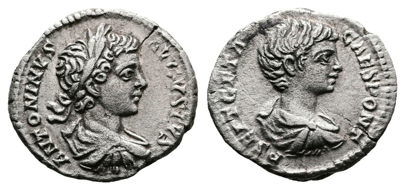 Caracalla, AD 199-200. Rome. Silver Denarius (18 mm, 2.69 g.). ANTONINVS AVGVSTV...