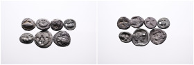 7 Greek Silver coins. SOLD AS SEEN, NO RETURN!