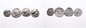 5 Greek Silver coins. SOLD AS SEEN, NO RETURN!