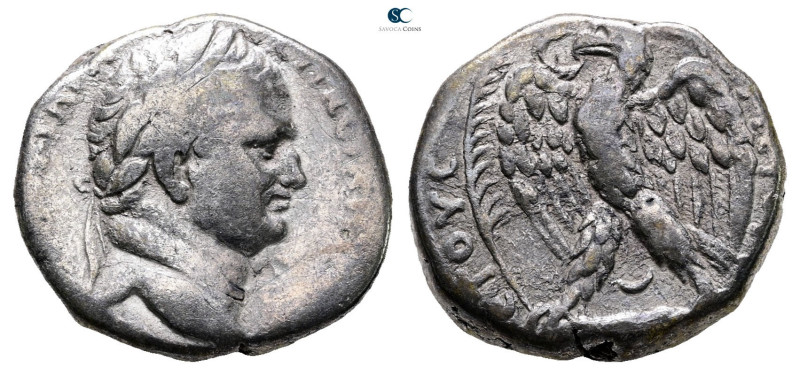 Seleucis and Pieria. Antioch. Vespasian AD 69-79. 
Tetradrachm AR

25 mm, 13,...