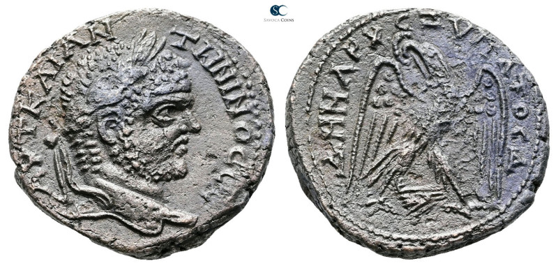 Phoenicia. Berytus. Caracalla AD 198-217. 
Billon-Tetradrachm

28 mm, 12,70 g...