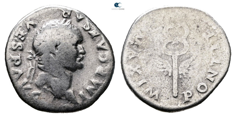 Vespasian AD 69-79. Rome
Denarius AR

20 mm, 3,03 g



Nearly Very Fine