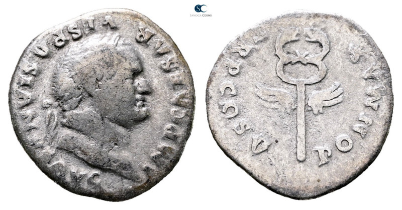 Vespasian AD 69-79. Rome
Denarius AR

20 mm, 2,92 g



Good Fine
