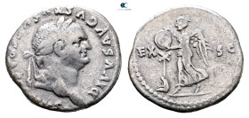 Divus Vespasian AD 79. Rome. Denarius AR