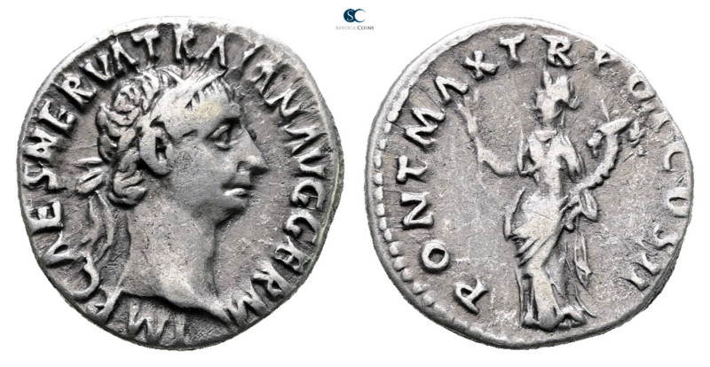 Trajan AD 98-117. Rome
Denarius AR

18 mm, 3,29 g



Very Fine