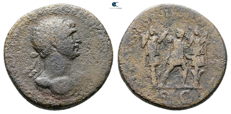 Trajan AD 98-117. Rome
Dupondius Æ

27 mm, 13,08 g



Nearly Very Fine