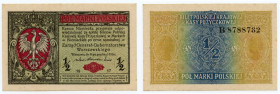 1/2 marki polskiej 1916 - Generał, seria B