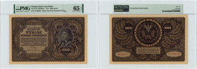 1.000 marek polskich 1919 - III Serja J - PMG 65EPQ