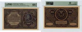 1.000 marek polskich 1919 - III Serja T - PMG 64EPQ