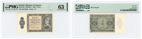 1 złoty 1938 - seria IL - PMG 64