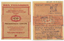 PEWEX - 50 centów 1960 - seria CC wraz z odręczną adnotacją