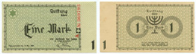 Getto Łódź (Litzmannstadt Ghetto), 1 marka 1940 seria A, numeracja 6 cyfrowa