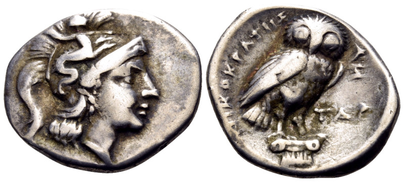 CALABRIA. Tarentum. Circa 272-240 BC. Drachm (Silver, 17 mm, 3.11 g, 12 h), stru...