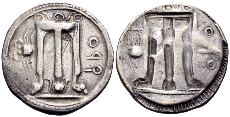 BRUTTIUM. Kroton. Circa 500-480 BC. Nomos (Silver, 27 mm, 7.79 g, 12 h). ϘΡΟ ( P...