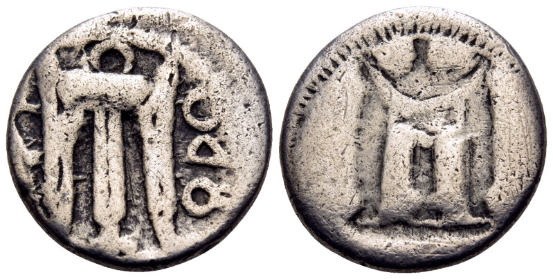 BRUTTIUM. Kroton. Circa 480-430 BC. Drachm (Silver, 14 mm, 2.28 g, 11 h). ϘPO Tr...