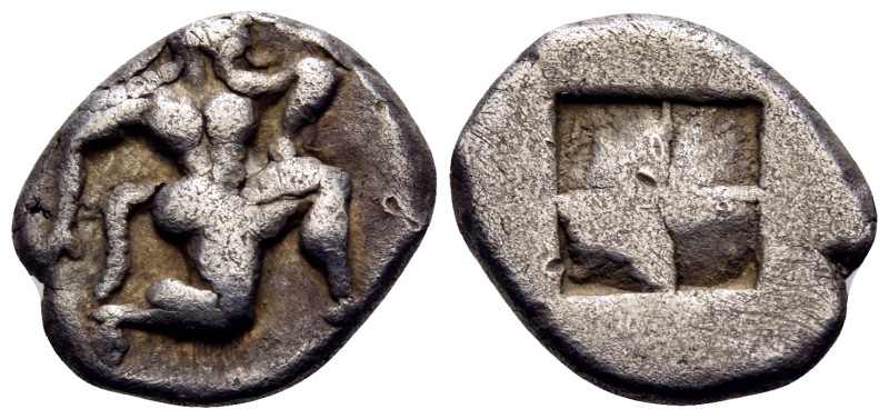 ISLANDS OFF THRACE, Thasos. Circa 500-480 BC. Trihemiobol (Silver, 12 mm, 1.16 g...