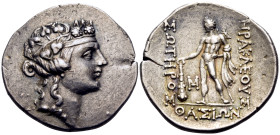 ISLANDS OFF THRACE, Thasos. Circa 148-90/80 BC. Tetradrachm (Silver, 32 mm, 16.40 g, 12 h). Head of Dionysos to right, wearing mitra and vine wreath. ...