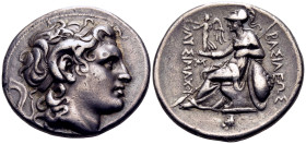 KINGS OF THRACE. Lysimachos, 305-281 BC. Tetradrachm (Silver, 28 mm, 16.95 g, 1 h), Lysimacheia, 297/6-282/1 BC. Head of the deified Alexander the Gre...
