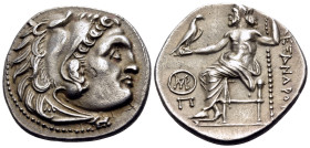 KINGS OF MACEDON. Alexander III 'the Great', 336-323 BC. Drachm (Silver, 18.5 mm, 4.20 g, 2 h), Struck under Antigonos I Monophthalmos, in the name an...