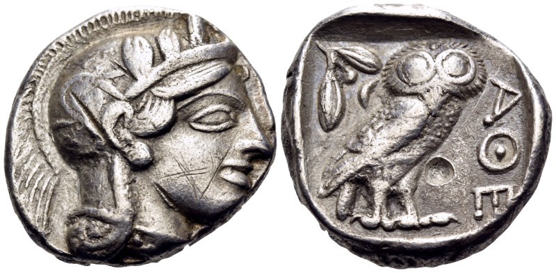 ATTICA. Athens. Circa 454-404 BC. Tetradrachm (Silver, 25 mm, 16.66 g, 6 h). Hea...