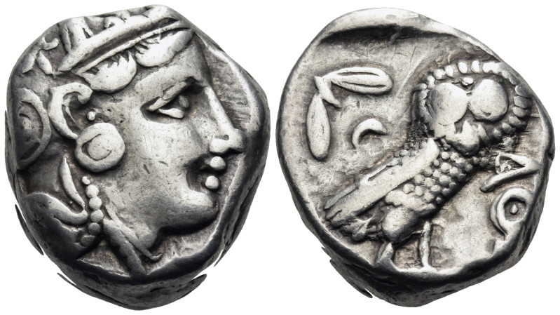 ATTICA. Athens. Circa 393-294 BC. Tetradrachm (Silver, 22 mm, 16.97 g, 7 h). Hea...