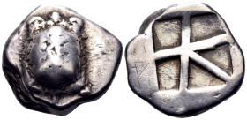ISLANDS OFF ATTICA, Aegina. Circa 456/45-431 BC. Stater (Silver, 20.5 mm, 12.09 g). Land tortoise with segmented shell, seen from above. Rev. Incuse s...