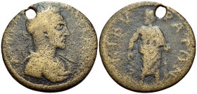 PHRYGIA. Cibyra. Macrinus, 217-218. (Bronze, 29 mm, 10.00 g, 12 h). [ΑΥΤ Κ Μ ΟΠ ΜΑΚΡΕΙΝΟC] Laureate, draped and cuirassed bust of Macrinus to right. R...