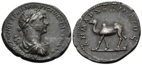 ARABIA. Bostra. Trajan, 98-117. Drachm (Silver, 20 mm, 3.42 g, 7 h), 114-116. AYTOKP KAIC NEP TPAIANΩ APICTΩ CEB ΓEPM ΔAK Laureate, draped and cuirass...