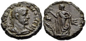EGYPT. Alexandria. Diocletian, 284-305. Tetradrachm (Potin, 20 mm, 7.22 g, 12 h), regnal year 15 = 298. ΔΙΟΚΛΗΤΙ-ΑΝΟϹ ϹΕΒ Laureate and cuirassed bust ...