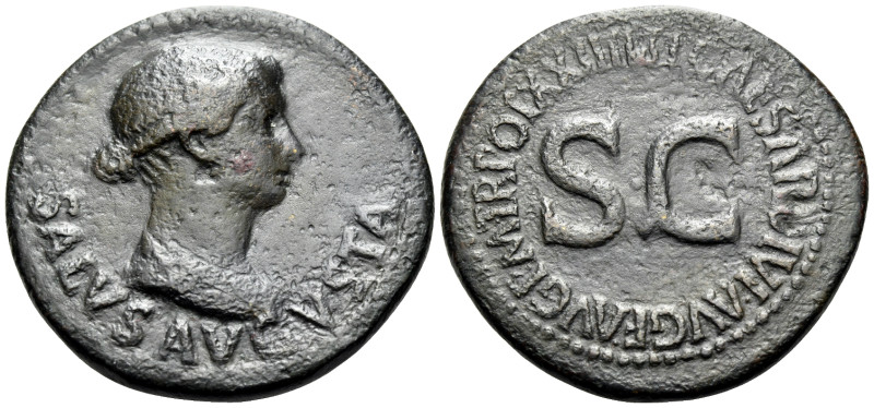 Julia Augusta (Livia), Augusta, AD 14-29. Dupondius (Orichalcum, 30 mm, 13.29 g,...